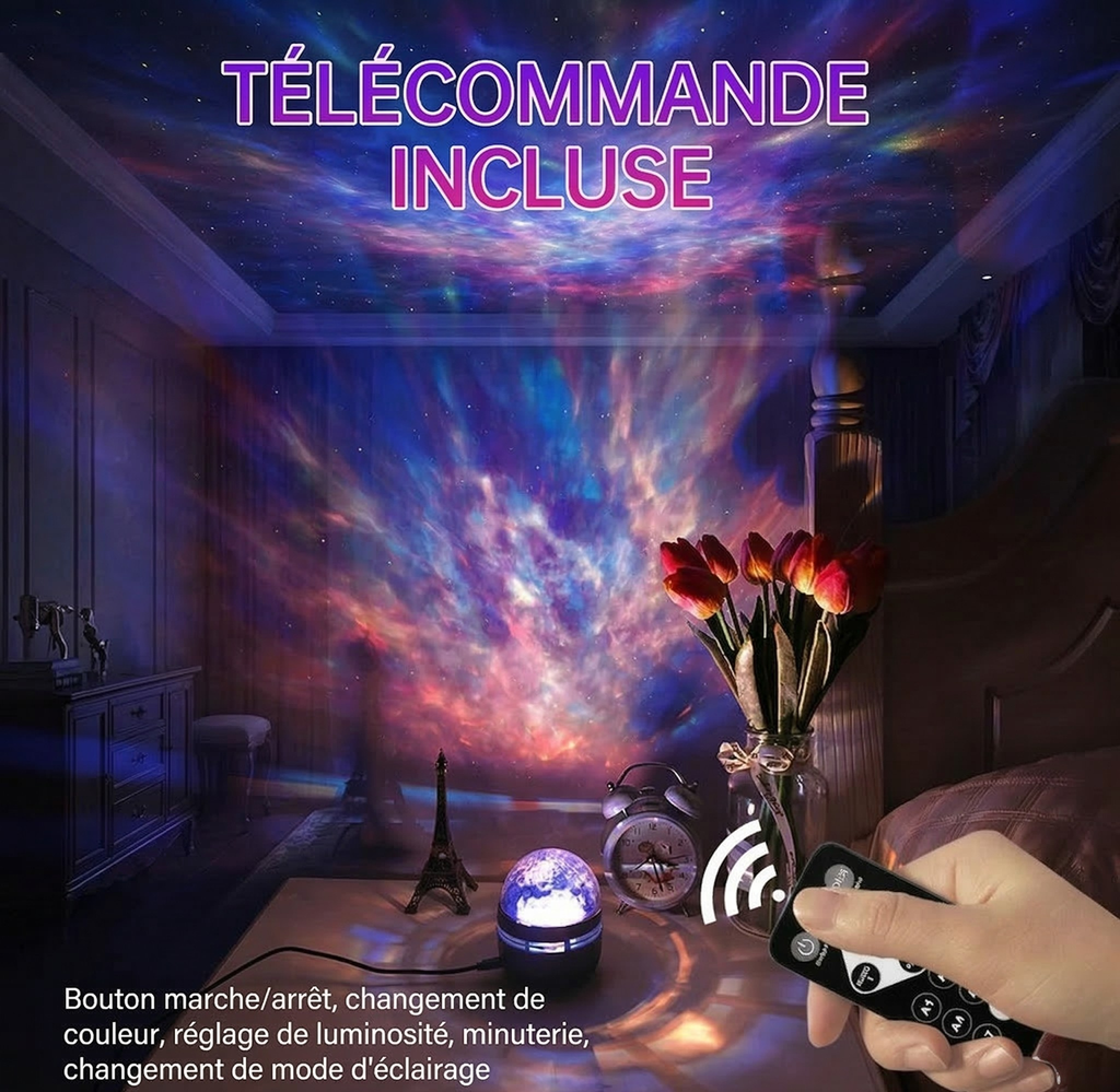 Projecteur LED Galaxy & Sunset - Ambiance Étoilée