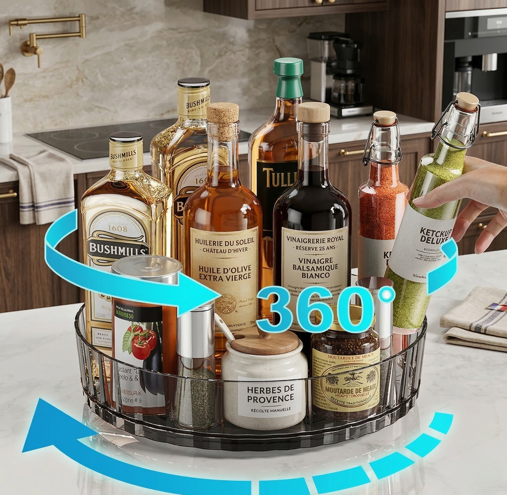 Rack à Épices Rotatif 360°