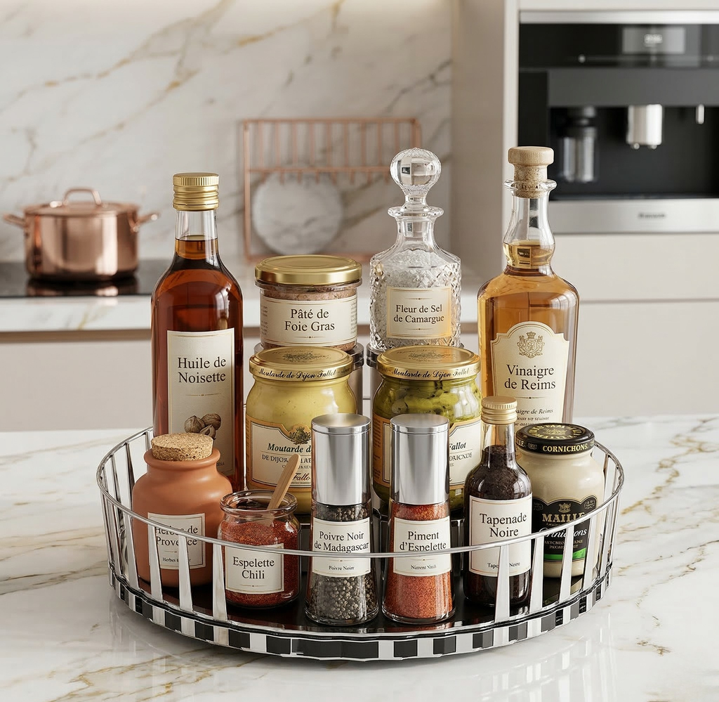 Rack à Épices Rotatif 360°